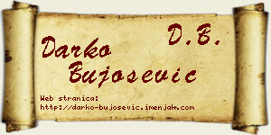Darko Bujošević vizit kartica